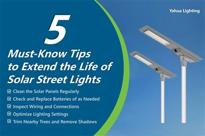 5 Kell-tudás tippek a Solar Street Lights életének meghosszabbításához